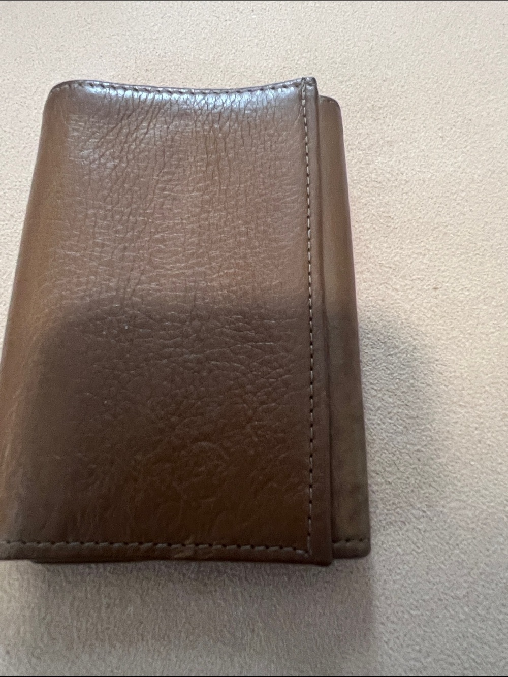Brown Leather Men's Trifold Wallet - Sleek Everyday Carry